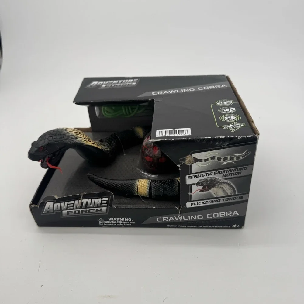 Adventure Force Crawling Cobra RC Remote Control Snake Sidewinding Tongue LED